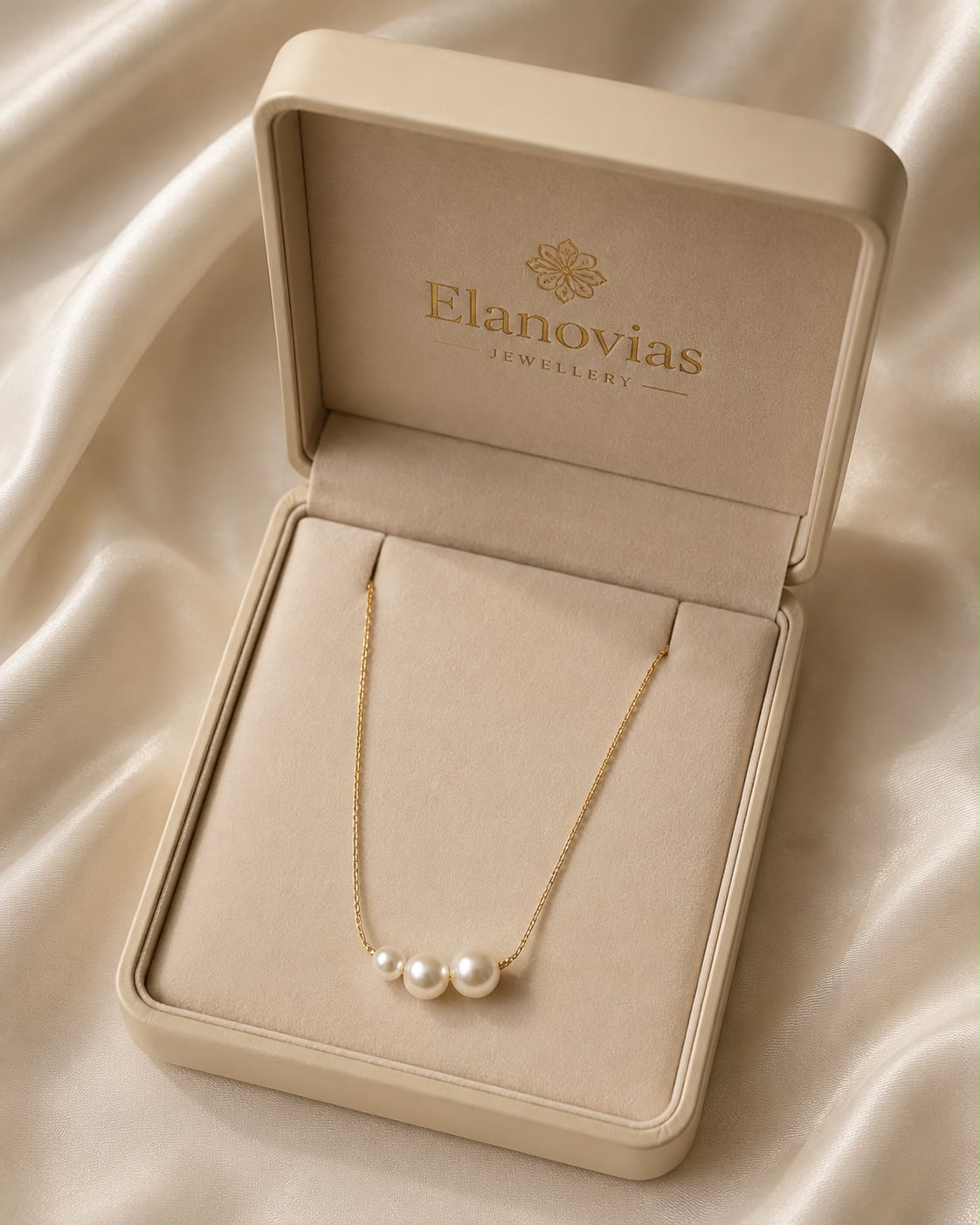 Luxury Gold Pearl Beaded Necklace for Women | Elegant Minimalist Pearl Chain